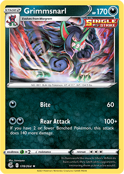 Grimmsnarl 178/264 Pokémon card from Fusion Strike for sale at best price