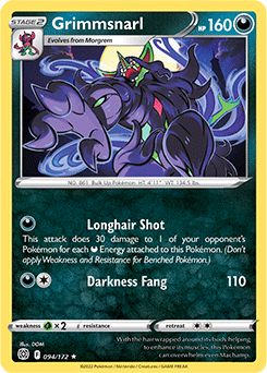 Grimmsnarl 094/172 Pokémon card from Brilliant Stars for sale at best price