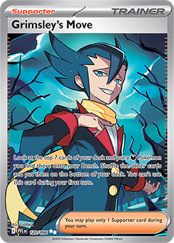 Ultra rare Pokémon card Grimsley's Move 120/94 from Phantasmal Flames expansion
