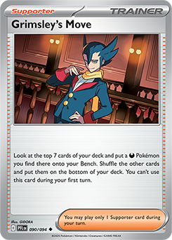Uncommon Pokémon card Grimsley's Move 90/94 from Phantasmal Flames expansion