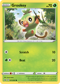 Grookey 11/202 Pokémon card from Sword & Shield for sale at best price