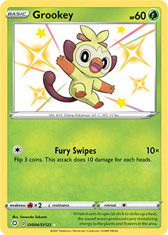 Shining Pokémon Pokémon card Grookey SV004/SV122 from Shining Fates expansion