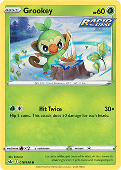 Grookey 16/198 Pokémon card from Chilling Reign for sale at best price