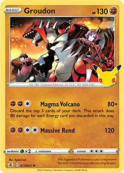Groudon 17/25 Pokémon card from Celebrations for sale at best price