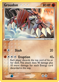 Carte Pokémon Groudon 14/106 de la série Ex Emeraude en vente au meilleur prix