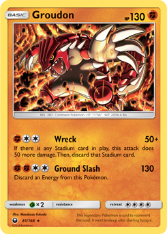 Groudon 81/168 Pokémon card from Celestial Storm for sale at best price