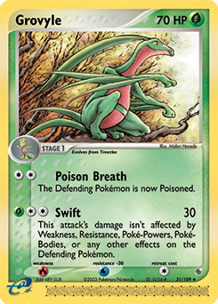 Grovyle 31/109 Pokémon card from Ex Ruby & Sapphire for sale at best price