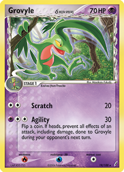 Grovyle 19/100 Pokémon card from Ex Crystal Guardians for sale at best price