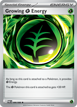 Rare Pokémon card Growing Grass Energy 86/88 from Perfect Order expansion