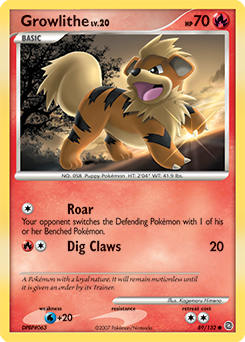 Growlithe 89/132 Pokémon card from Secret Wonders for sale at best price