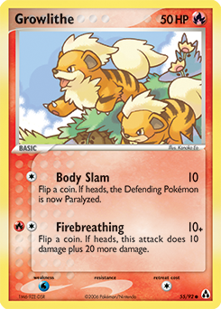 Growlithe 55/92 Pokémon card from Ex Legend Maker for sale at best price