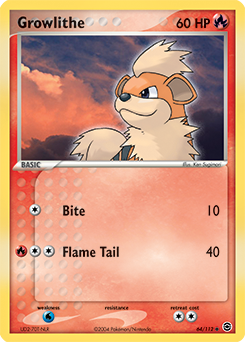Carte Pokémon Caninos 64/112 de la série Ex Rouge Feu Vert Feuille en vente au meilleur prix