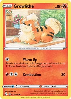 Growlithe 32/264 Pokémon card from Fusion Strike for sale at best price