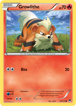 Growlithe 10/122 Pokémon card from Breakpoint for sale at best price