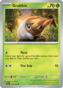 Grubbin 18/162 Pokémon card from Temporal Forces for sale at best price