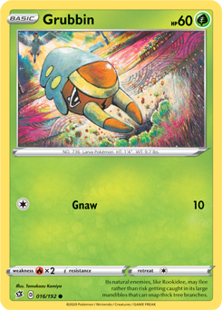 Grubbin 16/192 Pokémon card from Rebel Clash for sale at best price