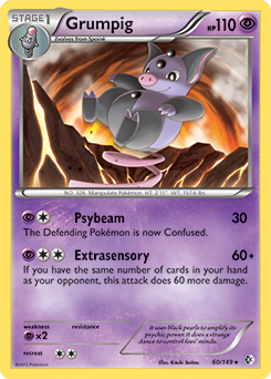 Grumpig 60/149 Pokémon card from Boundaries Crossed for sale at best price