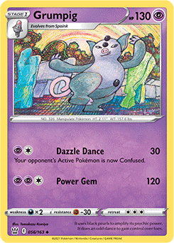 Grumpig 56/163 Pokémon card from Battle Styles for sale at best price