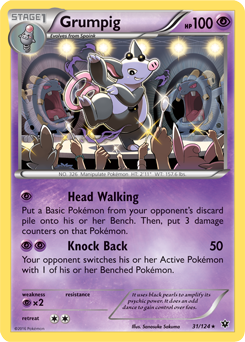 Grumpig 31/124 Pokémon card from Fates Collide for sale at best price