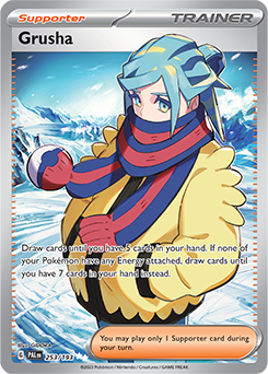 Ultra rare Pokémon card Grusha 253/193 from Paldea Evolved expansion