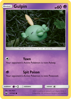 Gulpin 57/168 Pokémon card from Celestial Storm for sale at best price