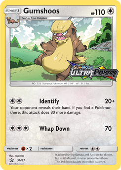 Promo Pokémon card Gumshoos SM97 from Sun and Moon Promos expansion