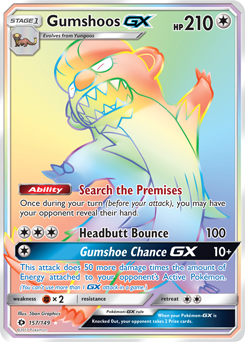 Gumshoos GX 157/149 Pokémon card from Sun & Moon for sale at best price