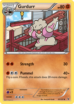 Gurdurr 63/101 Pokémon card from Noble Victories for sale at best price