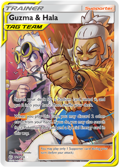 Guzma Hala 229/236 Pokémon card from Cosmic Eclipse for sale at best price