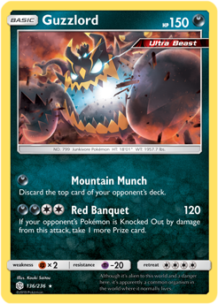 Guzzlord 136/236 Pokémon card from Cosmic Eclipse for sale at best price