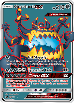 Guzzlord GX 105/111 Pokémon card from Crimson Invasion for sale at best price