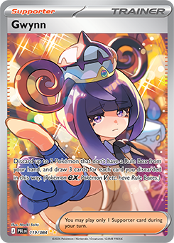 Special illustration rare Pokémon card Gwynn 119/84 from Pitch Black expansion