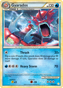 Shining Pokémon Pokémon card Gyarados 123/123 from HeartGold SoulSilver expansion