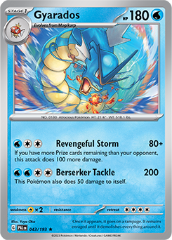 Gyarados 043/193 Pokémon card from Paldea Evolved for sale at best price