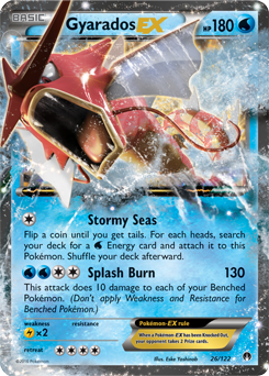 Pokémon EX Pokémon card Gyarados EX 26/122 from Breakpoint expansion