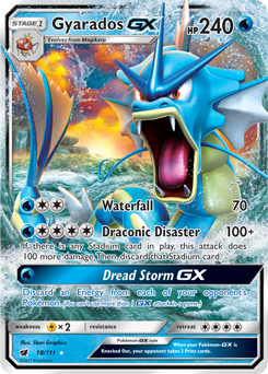 Gyarados GX 18/111 Pokémon card from Crimson Invasion for sale at best price