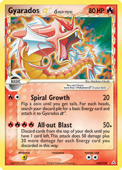 Gyarados Star 102/110 Pokémon card from Ex Holon Phantoms for sale at best price