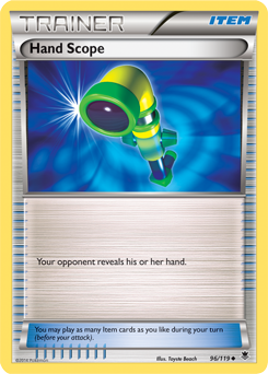 Uncommon Pokémon card Hand Scope 96/119 from Phantom Forces expansion
