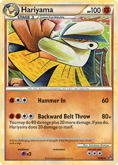 Hariyama 14/90 Pokémon card from Undaunted for sale at best price