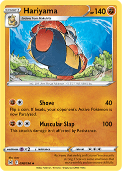 Hariyama 098/196 Pokémon card from Lost Origin for sale at best price