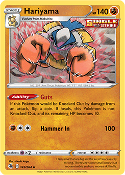 Hariyama 143/264 Pokémon card from Fusion Strike for sale at best price