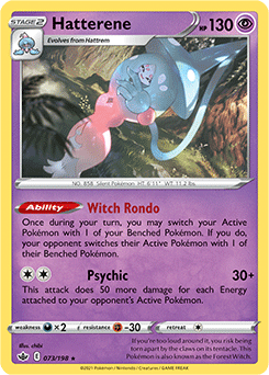 Hatterene 73/198 Pokémon card from Chilling Reign for sale at best price