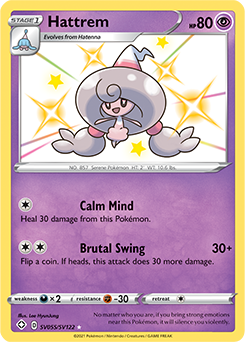 Shining Pokémon Pokémon card Hattrem SV055/SV122 from Shining Fates expansion
