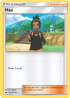 Hau 120/149 Pokémon card from Sun & Moon for sale at best price