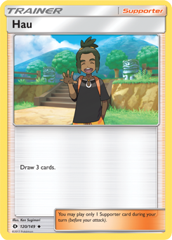 Uncommon Pokémon card Hau 120/149 from Sun & Moon expansion