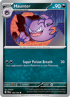 Haunter 103/162 Pokémon card from Temporal Forces for sale at best price
