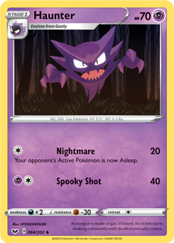Haunter 84/202 Pokémon card from Sword & Shield for sale at best price