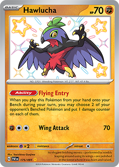 Hawlucha 175/91 Pokémon card from Paldean fates for sale at best price