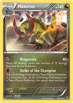 Haxorus 69/101 Pokémon card from Plasma Blast for sale at best price