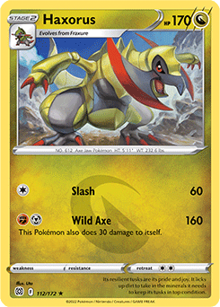 Haxorus 112/172 Pokémon card from Brilliant Stars for sale at best price